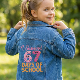 I Survived 67 Days of School Donut Funny Kids Jeansjacke