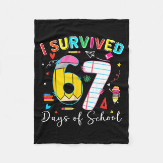 I Survived 67 Days Of School Fun Meme Six Seven 6- Fleecedecke