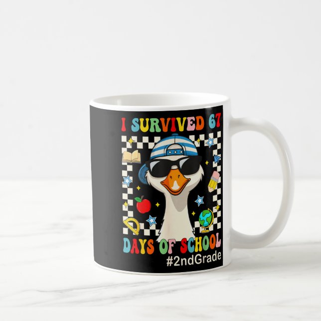 I Survived 67 Days Of School Funny Goose Boys 2nd  Kaffeetasse (Rechts)