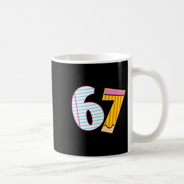 I Survived 67 Days Of School Funny Meme Teacher 2  Kaffeetasse (Rechts)