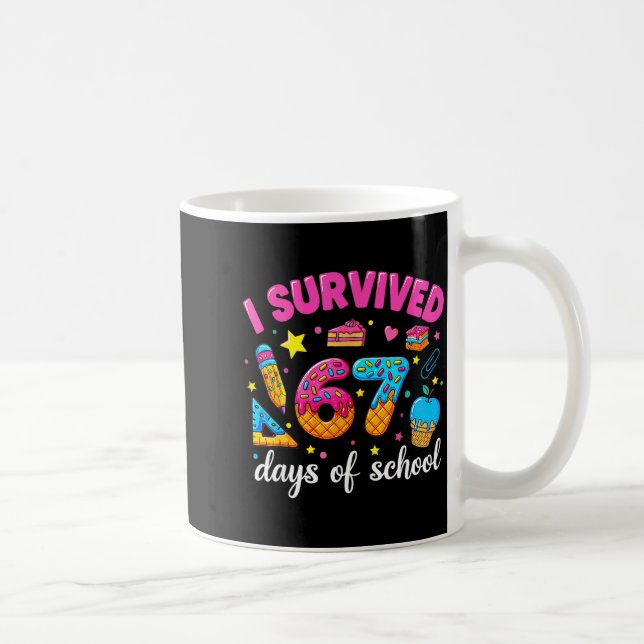 I Survived 67 Days Of School Funny Meme Teacher St Kaffeetasse (Rechts)