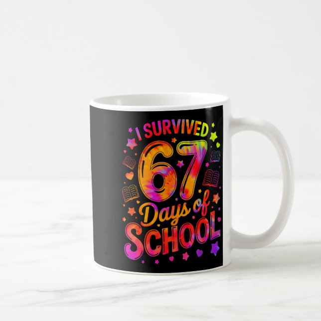 I Survived 67 Days Of School Funny Meme Teacher St Kaffeetasse (Rechts)