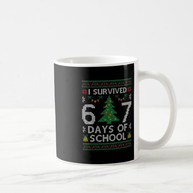 I Survived 67 Days Of School Funny Six Seven Meme  Kaffeetasse (Rechts)