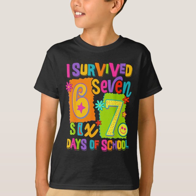I Survived 67 Days Of School Six Seven Teachers St T-Shirt (Vorderseite)