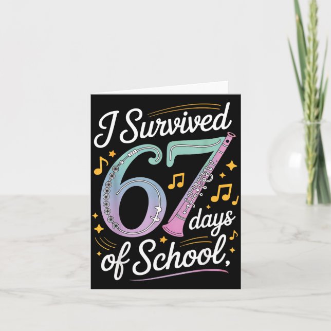 I Survived 67 Days Of School - Teachers Students M Karte (Vorderseite)