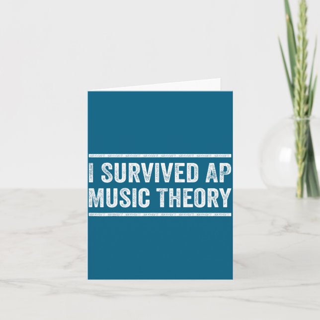 I Survived Ap Music Theory Funny Ap Examination Qu Karte (Vorderseite)