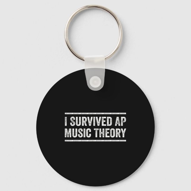 I Survived Ap Music Theory Funny Ap Examination Qu Schlüsselanhänger (Vorderseite)