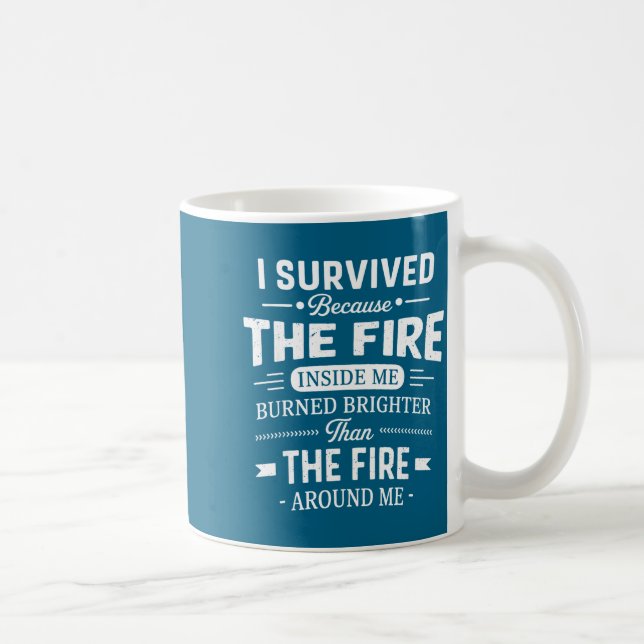 I Survived Because The Fire Inside Me Burned Brigh Kaffeetasse (Rechts)