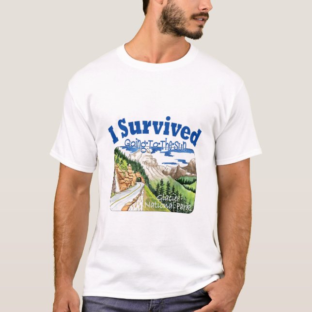 I Survived Going-To-The-Sun Road, Glacier NP T-Shirt (Vorderseite)