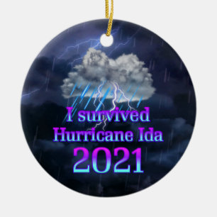 I survived Hurricane Ida Keramik Ornament