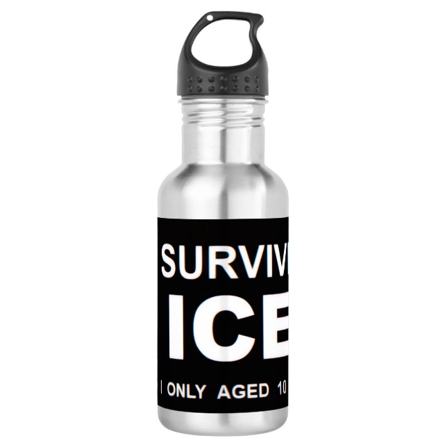 I Survived ICE  Edelstahlflasche (Vorderseite)