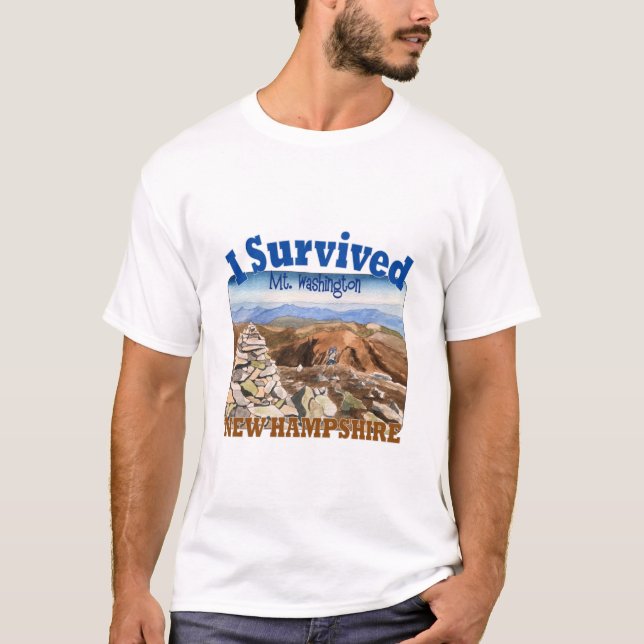 I Survived Mt. Washington, New Hampshire T-Shirt (Vorderseite)
