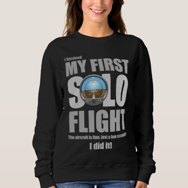 I Survived My First Solo Flight Sweatshirt (Vorderseite)
