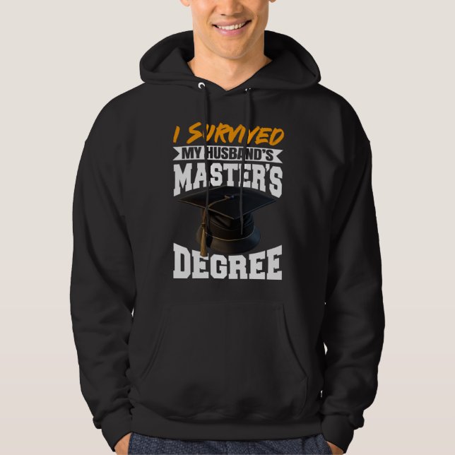 I Survived My Husband s Masters Degree Diploma gra Hoodie (Vorderseite)