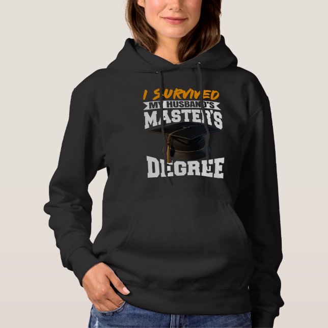I Survived My Husband s Masters Degree Diploma gra Hoodie (Vorderseite)