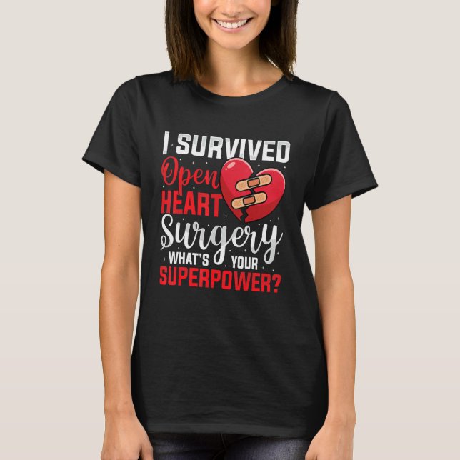 I Survived Open Heart Surgery Open Heart Surgery M T-Shirt (Vorderseite)