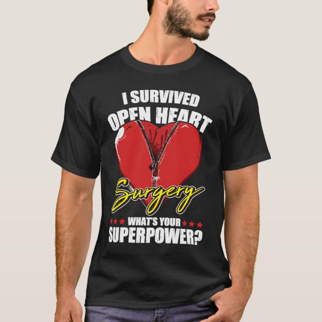 I Survived Open Heart Surgery Recovery For Patient T-Shirt (Vorderseite)