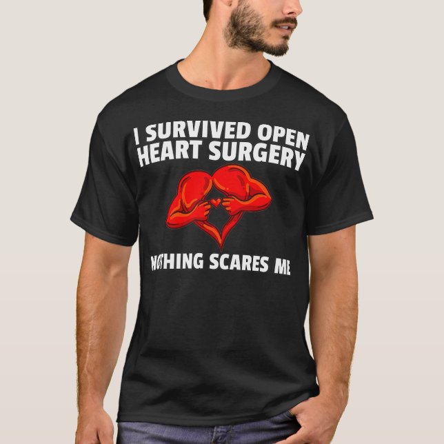 I Survived Open Heart Surgery Survivor Gift Bypass T-Shirt (Vorderseite)