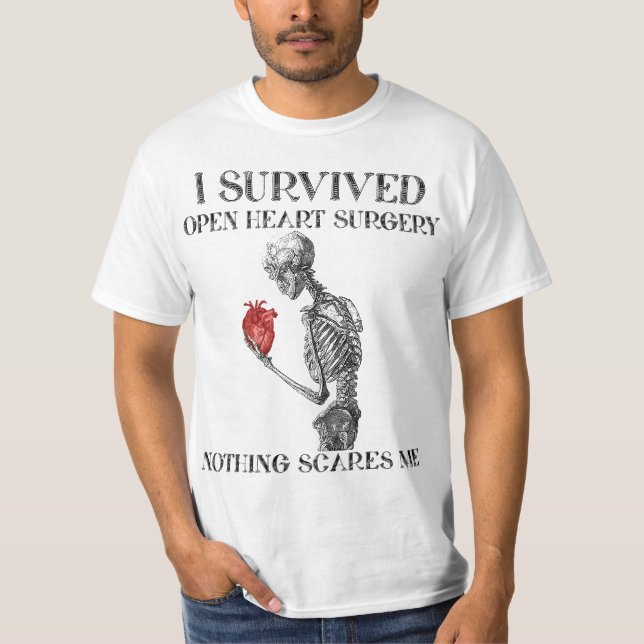 I Survived Open Heart Surgery Survivor Gift  T-Shirt (Vorderseite)