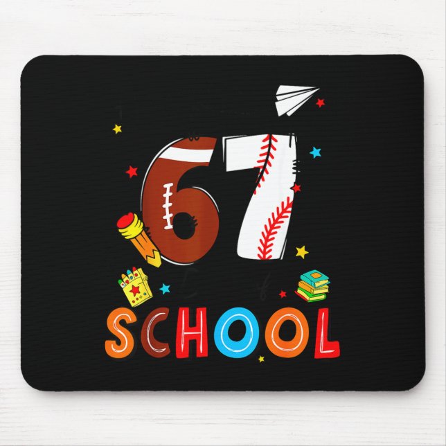 I Survived Sixty Seven Days Of School Funny Baseba Mousepad (Vorne)