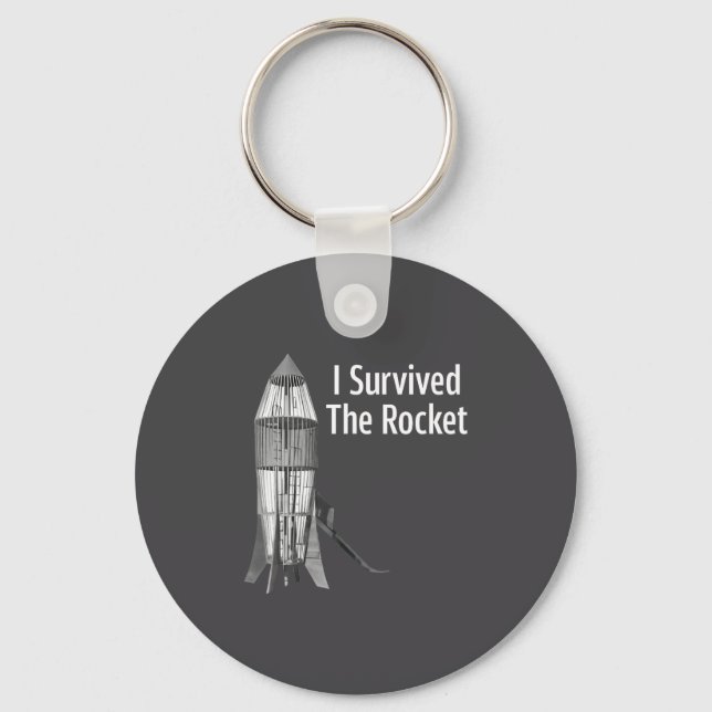 I Survived The Rocket Funny Apparel  Schlüsselanhänger (Vorderseite)