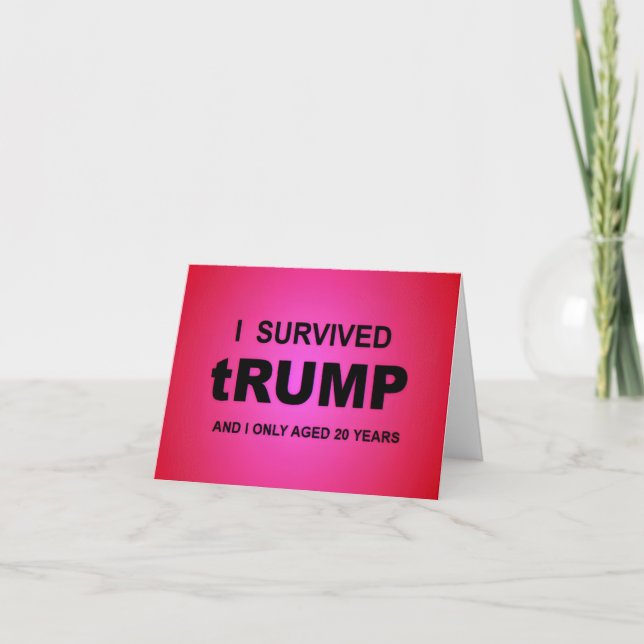 I Survived tRUMP Dankeskarte (Vorderseite)