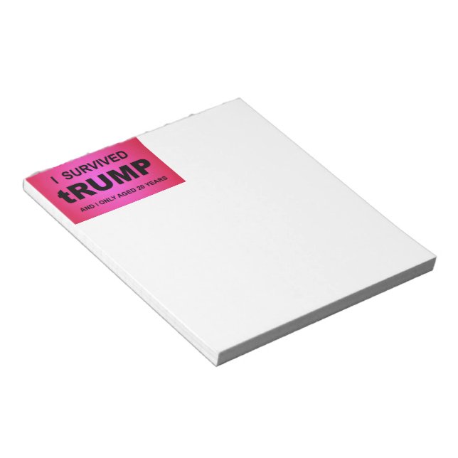 I Survived tRUMP Notizblock (angewinkelt)