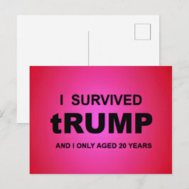 I Survived tRUMP Postkarte