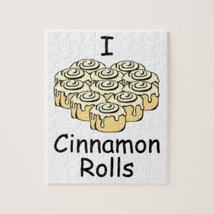 I süße Liebe-Brötchen Herz-ZimtRolls niedlich Puzzle