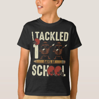 I Tackled 100 Days of School Dabbing Football T-Shirt