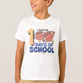 I Tackled 100 Days of School Fun Football T-Shirt