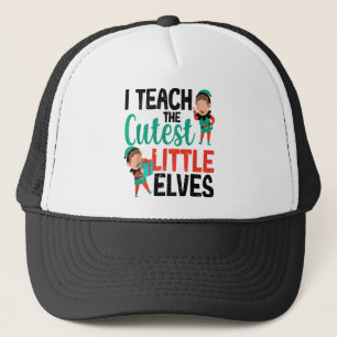 I Teach The Cutest Little Elves Funny Christmas Te Truckerkappe