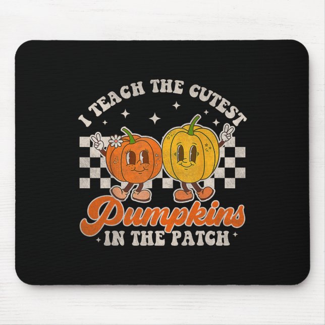 I Teach The Cutest Pumpkins In the Patch Retro Tea Mousepad (Vorne)