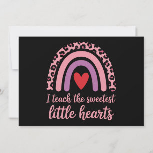 I Teach The Sweetest Hearts Rainbow Teacher Einladung