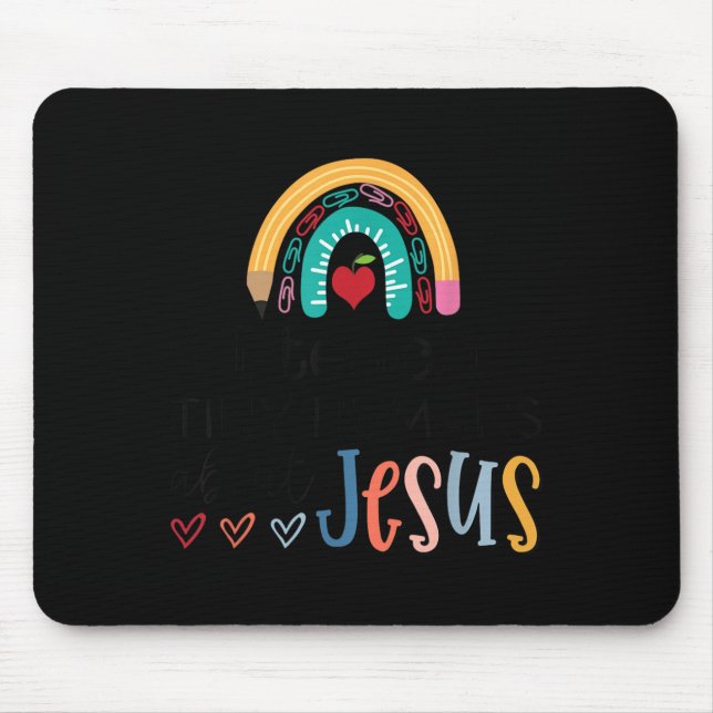 I Teach Tiny Humans About Jesus Christian Teacher  Mousepad (Vorne)