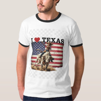 I ❤️ TEXAS – Rodeo Spirit & Patriotism   T-Shirt