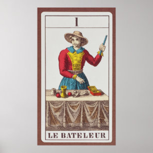 I The Magician, sieben Tarot-Karten Poster