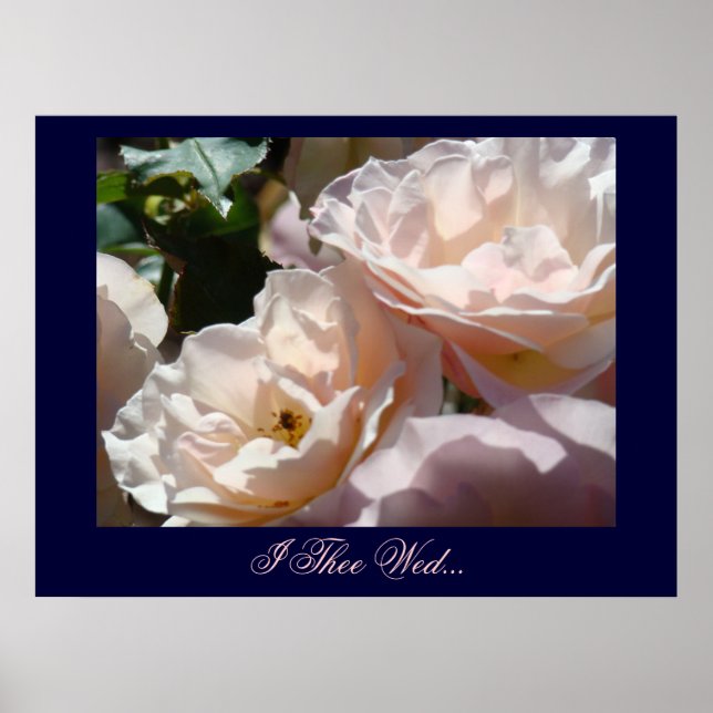 I The Wed art print Geschenke Soft Pastel Rose Blu Poster (Vorne)