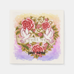 I The Wed Hochzeit Servietten
