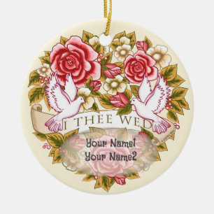 I The Wed Hochzeitsschmuck Keramik Ornament