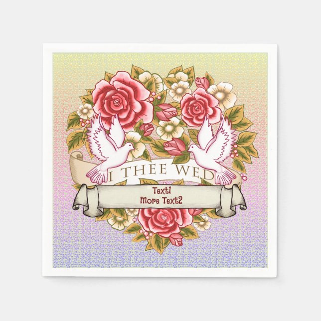 I the Wed Wedding Serviette (Vorderseite)