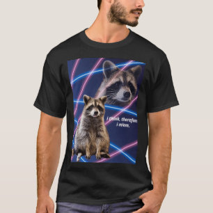 I think therefore I mlem funny raccoon quotes T-Shirt