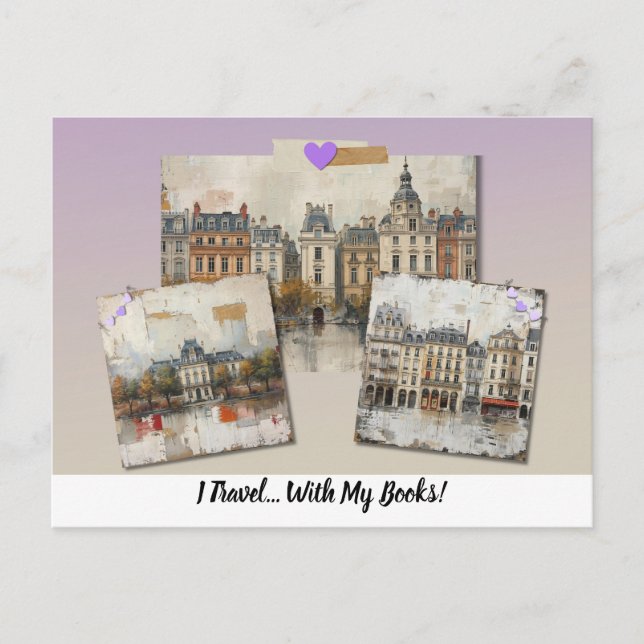 I Travel... With My Books!  Postkarte (Vorderseite)