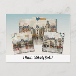 I Travel... With My Books! Postkarte