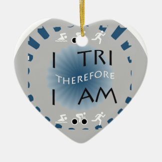 I Tri deshalb bin ich Triathlon Keramikornament