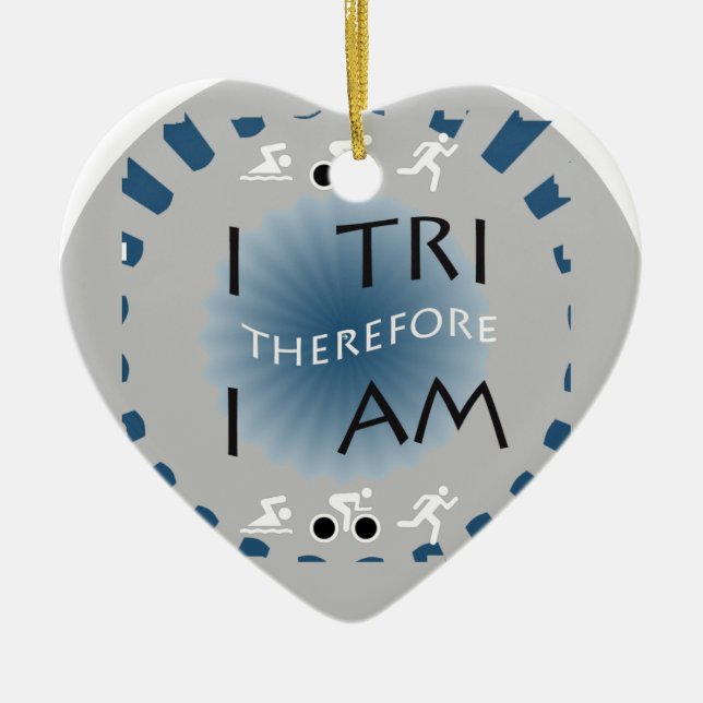 I Tri deshalb bin ich Triathlon Keramikornament (Vorne)
