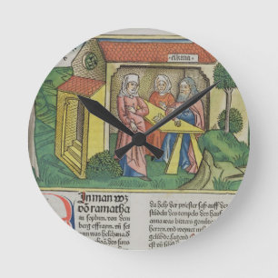 I tröstet Samuel-1:8 Elkanah Hannah, vom 'NU Runde Wanduhr