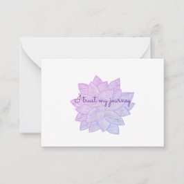 I trust my journey: Floral Affirmation Mitteilungskarte