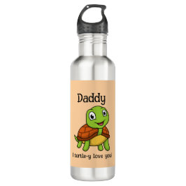 I Turtley Love You Daddy! Cute Father's Day Turtle Edelstahlflasche