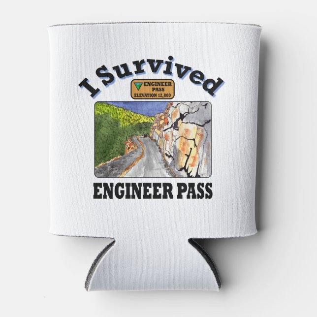 I Überlebter Ingenieurpass Dosenkühler (Vorderseite)